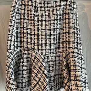 Black and White Skirt with Liner